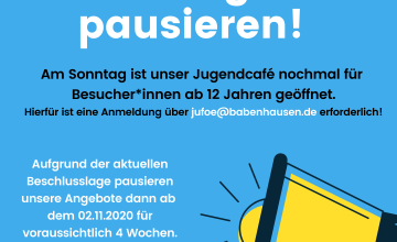 Unsere Angebote pausieren!