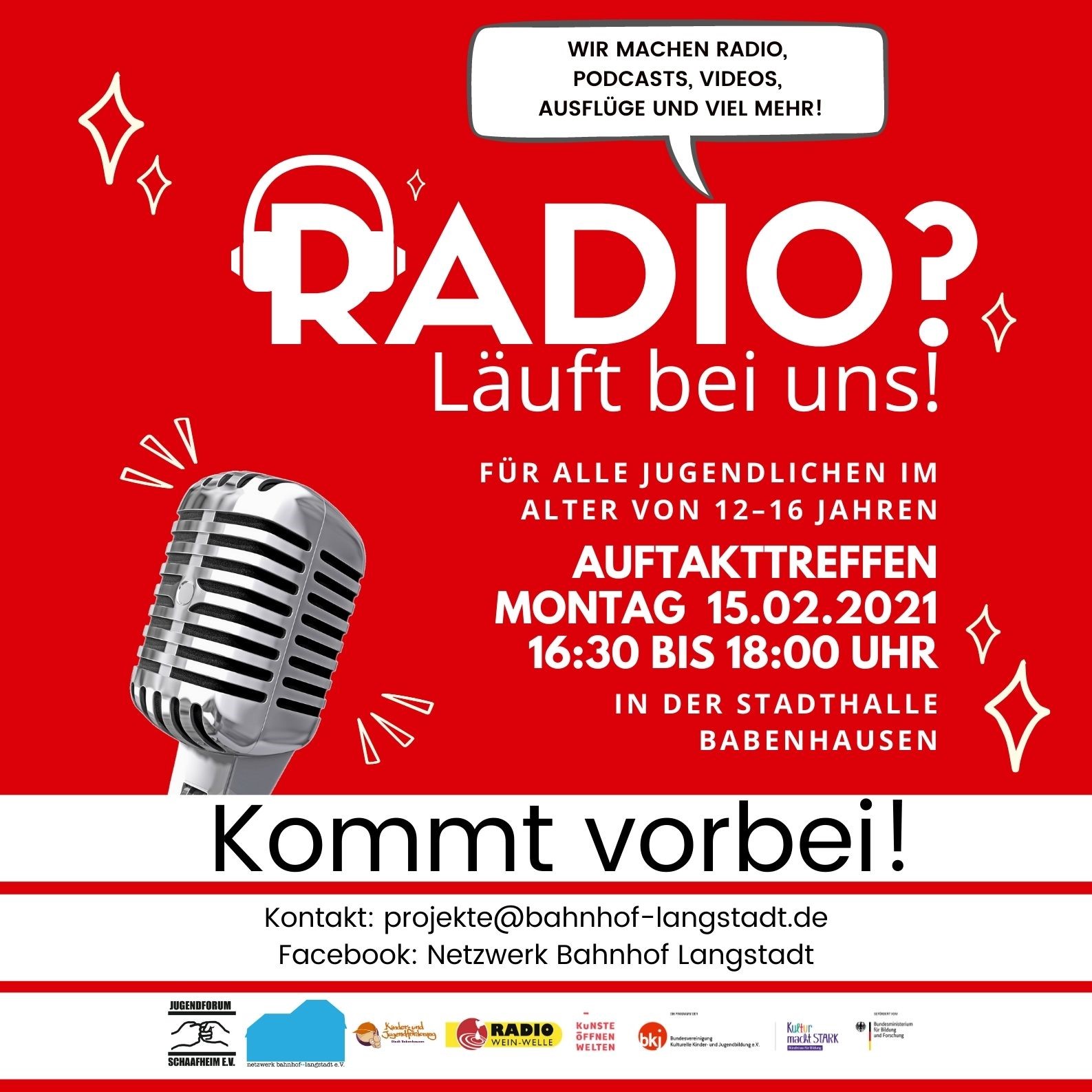 Radio? Läuft bei uns! Das Radio-Projekt für junge Leute aus Schaafheim, Babenhausen und Groß-Umstadt  Radio ist ein Medium, das auch in Zeiten von Sozialen Netzwerken seinen Charme beibehalten hat. Radio [&hellip;]