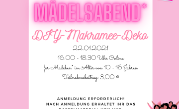 Online-Mädelsabend: „DIY-Makramee-Deko“