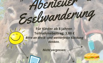 Eselwanderung im Babenhäuser Waldschutzgebiet