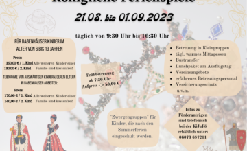 „Königliche Ferienspiele“ 10 Tage Ferienbetreuung der Stadt Babenhausen