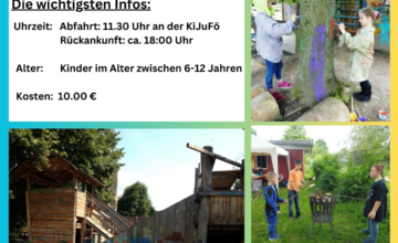 Ausflug zum Ferienstart zum Abenteuerspielplatz Günthersburg nach Frankfurt