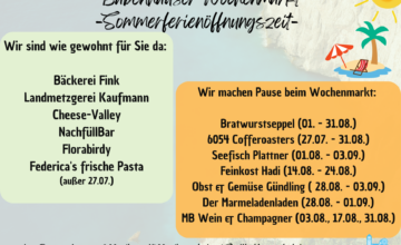 Sommerferien auf dem Wochenmarkt!