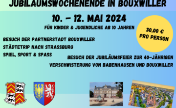 Fahrt für Kinder und Jugendliche in die Partnerstadt Bouxwiller