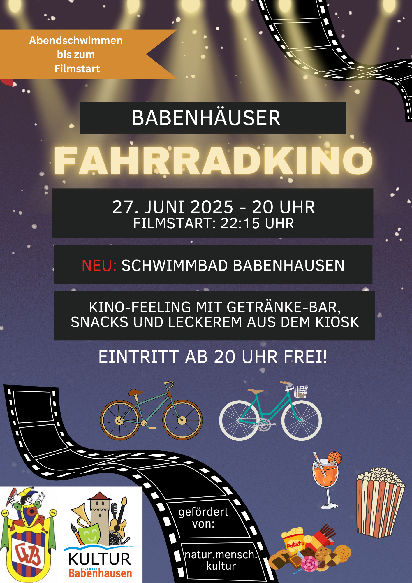 Fahrradkino – Ein Kino-Erlebnis der besonderen Art Kurz vor den Sommerferien steht auch in diesem Jahr das sogenannte Fahrradkino auf dem Veranstaltungsplan der Stadt Babenhausen – wieder in bewährter Kooperation [&hellip;]