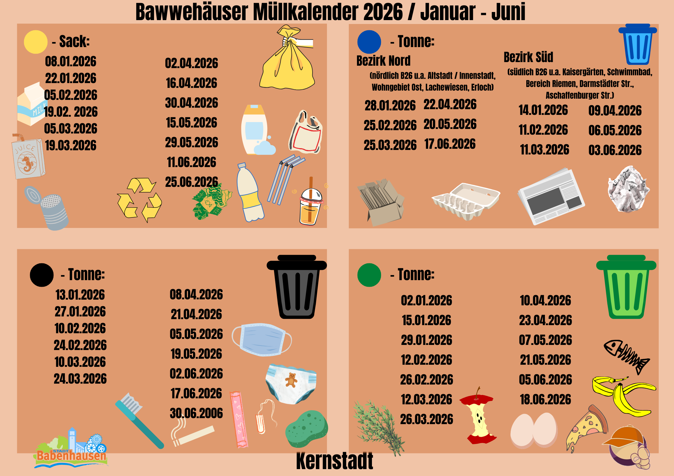 Der vereinfachte Müllkalender, der jährlich von der Abteilung JUGEND, SPORT & KULTUR veröffentlicht wird, steht ab sofort zum Download unter jufoe-babenhausen.de bzw. www.babenhausen.de zur Verfügung. So kann dieser heruntergeladen und [&hellip;]