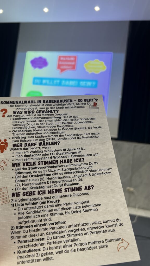 Rückblick: Jung- und Erstwählerabend im Rathaus