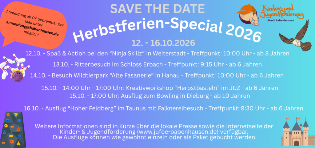 Wilde Tiere, hohe Berge, Ritter, Kreativität und Aben-teuer im Ninja-Parcours in den Herbstferien